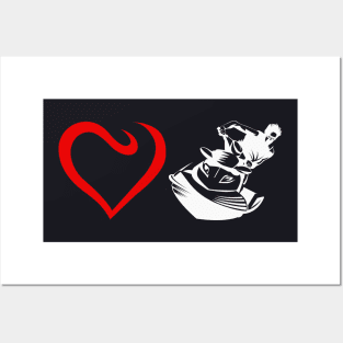 Love Jetski Jet Boat Gift Posters and Art